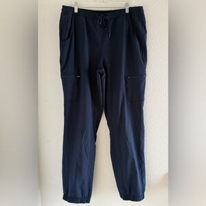 Eddie Bauer Women's Stretch Polar Fleece Lined Pants Size 14 Navy Blue